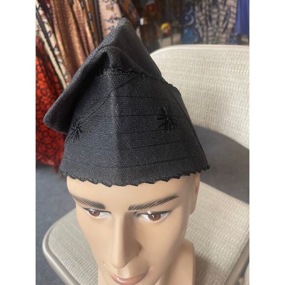 African black Aso-oke Men's Hat, African Men's Wedding Hat, Men's all Party Hat - Picture 2 of 6